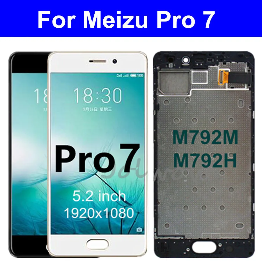 ЖК дисплей 5 2 дюйма для Meizu Pro 7 кодирующий преобразователь сенсорного экрана в