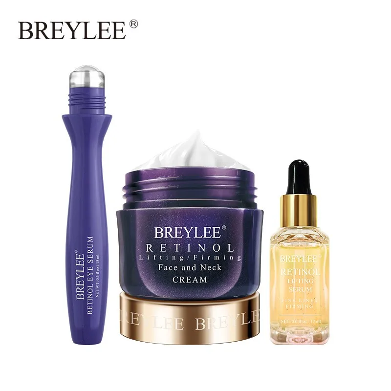 

3Pcs BREYLEE Retinol Set Anti Aging Firming Facial Serum /Eye Cream / Face Cream Remove Fine Line Moisturizing