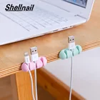 2 шт., силиконовый держатель для кабелей и наушников Shellnail