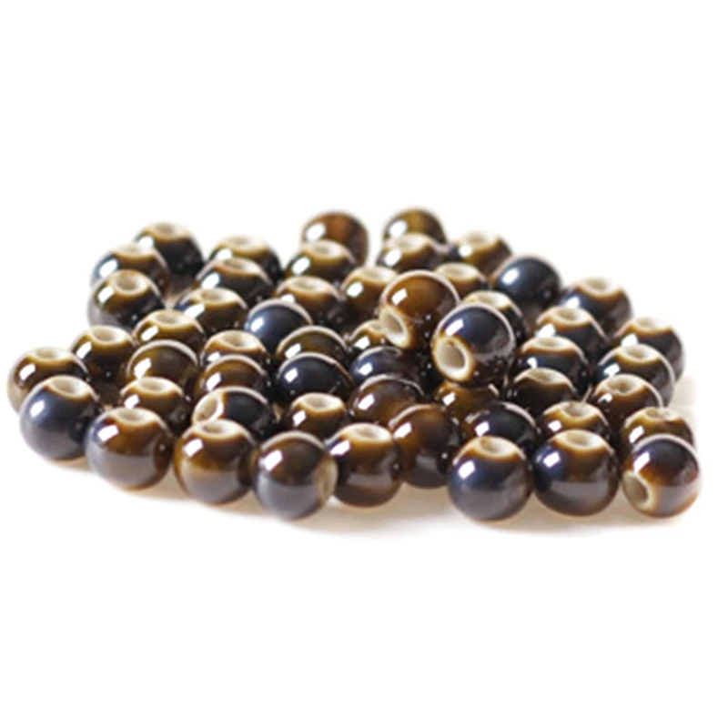 

Маленькие керамические ювелирные изделия, бусины россыпью, бусины из коричневого материала ручной работы, бусины для самодельных браслето...