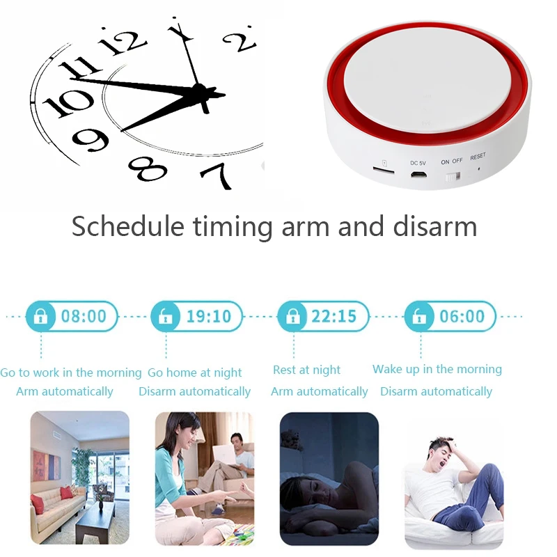 Система сигнализации Wofea Tuya Wi Fi GSM 110 дБ|Комплекты для сигнализации| |