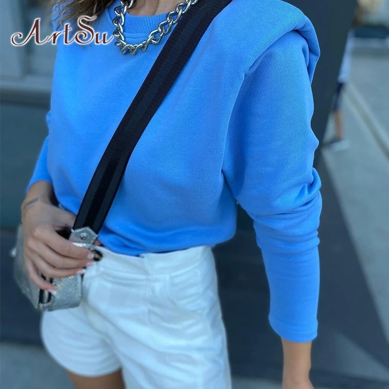 

Женские толстовки с длинным рукавом ArtSu, зимняя теплая уличная одежда с капюшоном и наплечниками в стиле Харадзюку, кавайная одежда, пуловер...