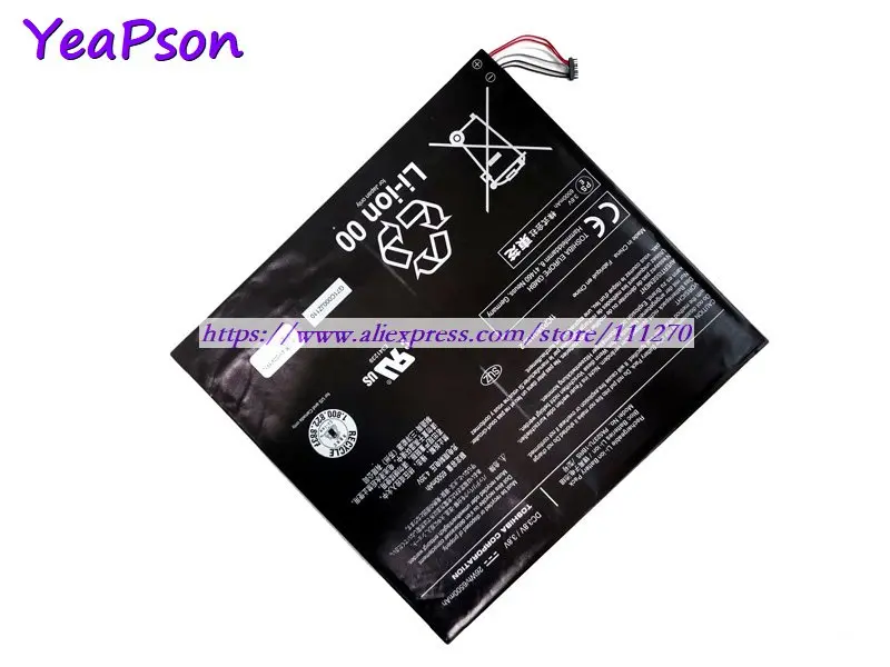 Аккумулятор Yeapson PA5237U-1BRS 3 8 V 6800mAh 26Wh для ноутбука Toshiba DynaPad WT12PE |