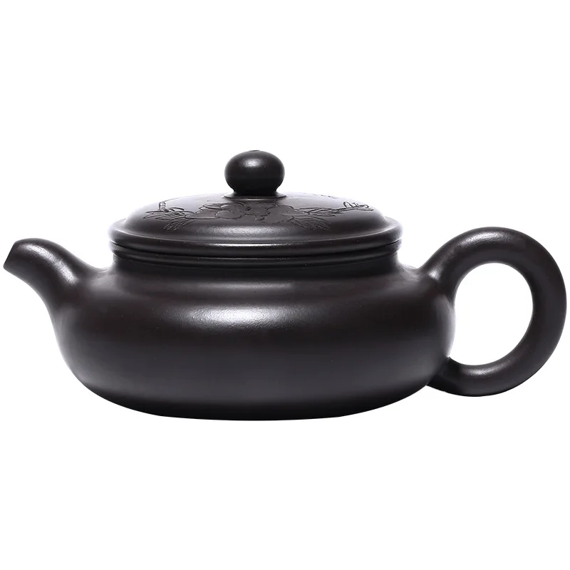 

Zhiyixing purple clay teapot hand carved antique teapot