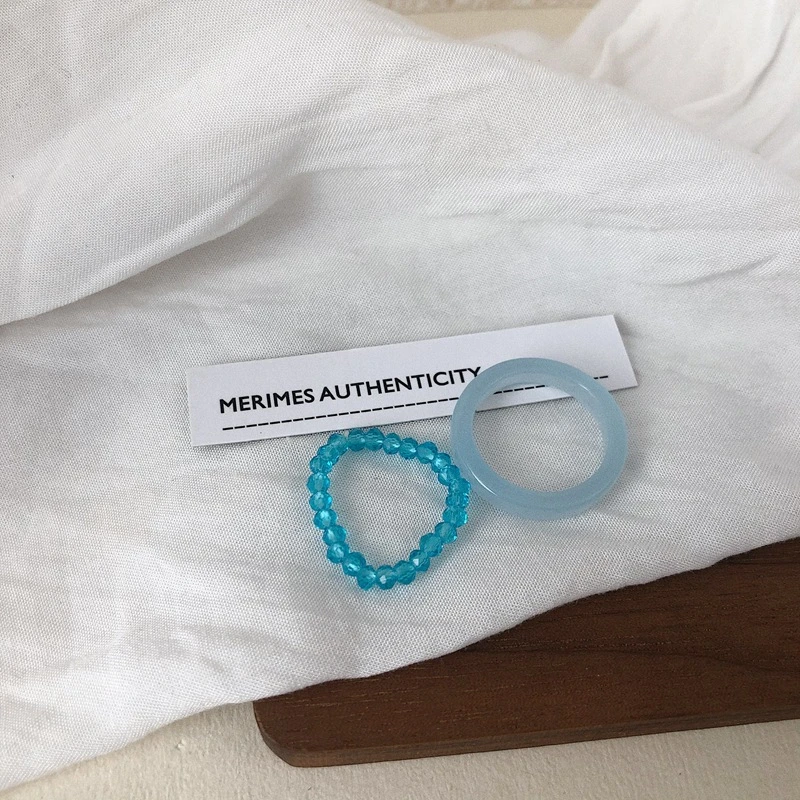 2021 винтажное резиновое кольцо корейские весенние красочные Кристальные бусины