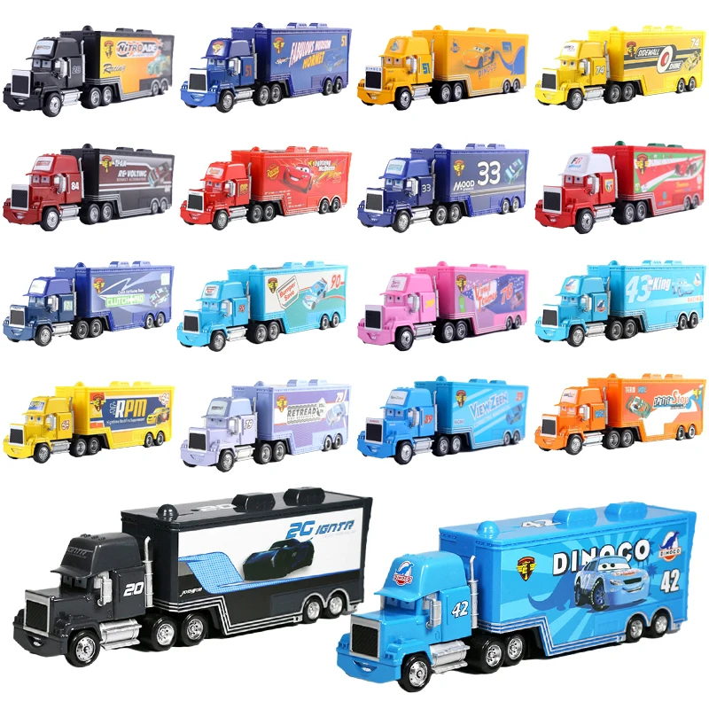 

Hot Pixar Cars 2 3 Toy Lightning McQueen Jackson Storm Mack Uncle Truck King 1:55 Diecast Metal Disney Car kid boy Birthday Gift