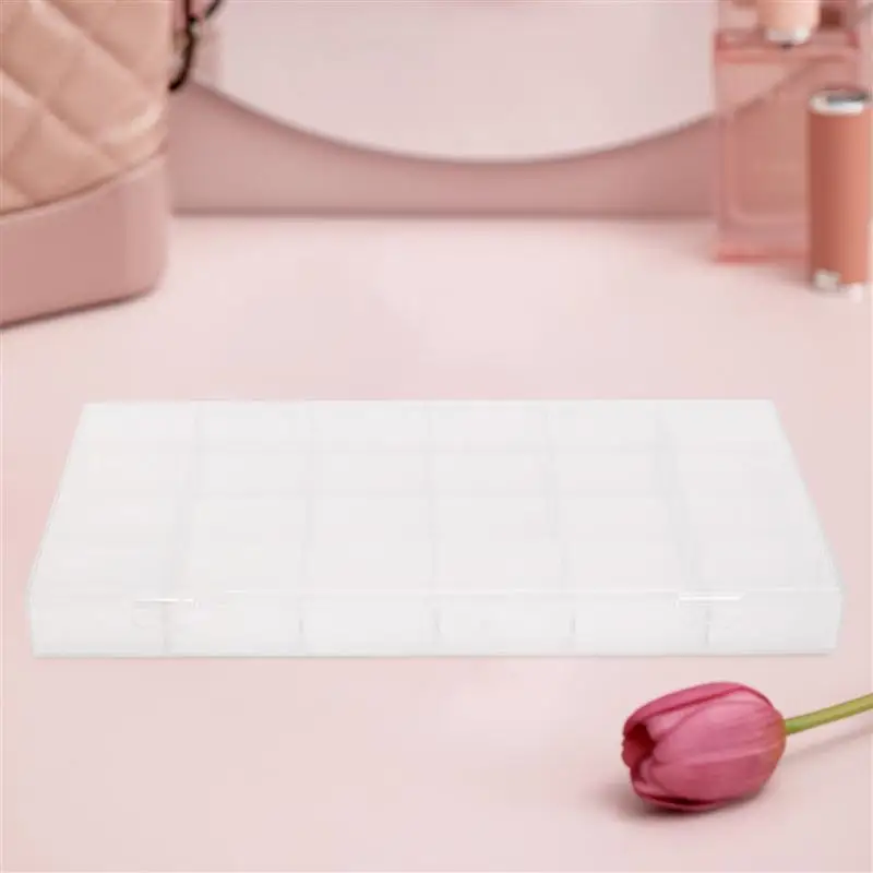

1pc Transparent Tray Jewelry Storage Box Jewelry Display Tray Nail Art Box for Jewelry Home Sundries