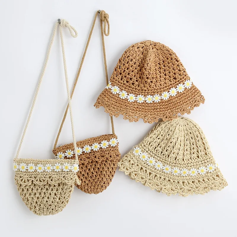 July baby летняя новая модная маленькая шляпа с ромашками для девочек ручная работа