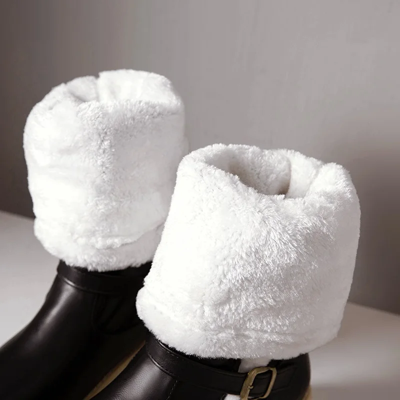 

women boots waterproof winter shoes women snow boots platform keep warm plush ankle boots thick faux fur wedges botas mujer 2020
