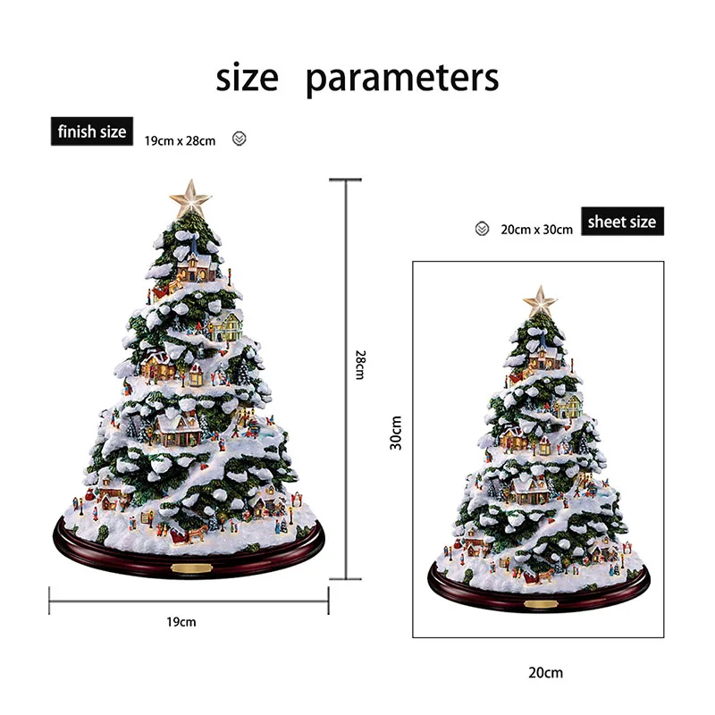 Merry Christmas Crystal Tree Santa Claus Snowman Rotating Sculpture Window Paste Stickers Winter Home Decoration New Year Decor |