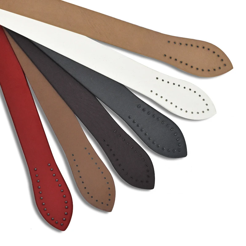 

2pcs 60cm Long Hand Sewing Strap Leaves Vertical Bar Imitation Leather Handle Shoulder Bag Belt DIY Replacement Bag Accessories