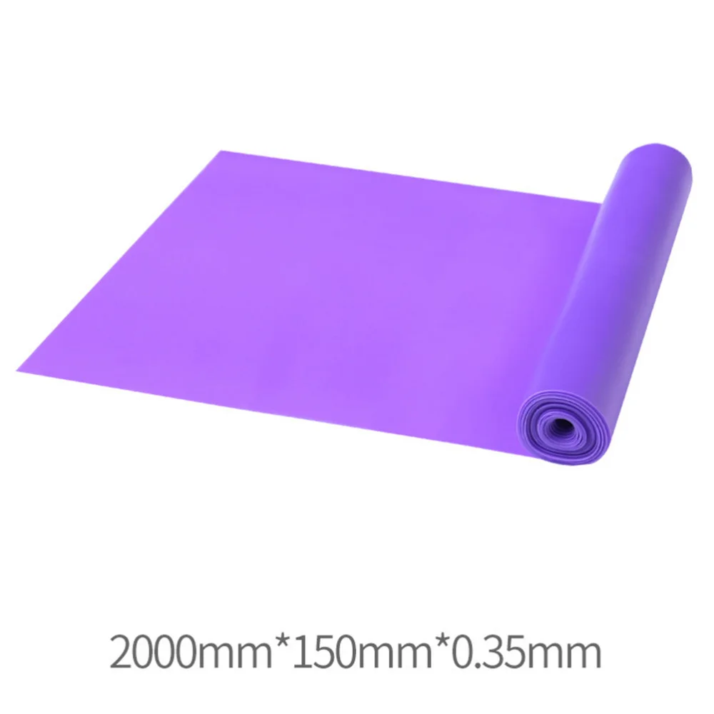 

5PCS Resistance Band Elastic Yoga Fitness Strap Stretch Exercise Strap for Training - 150x15x0.035cm (Pink/Blue/Green/Yellow/Pur