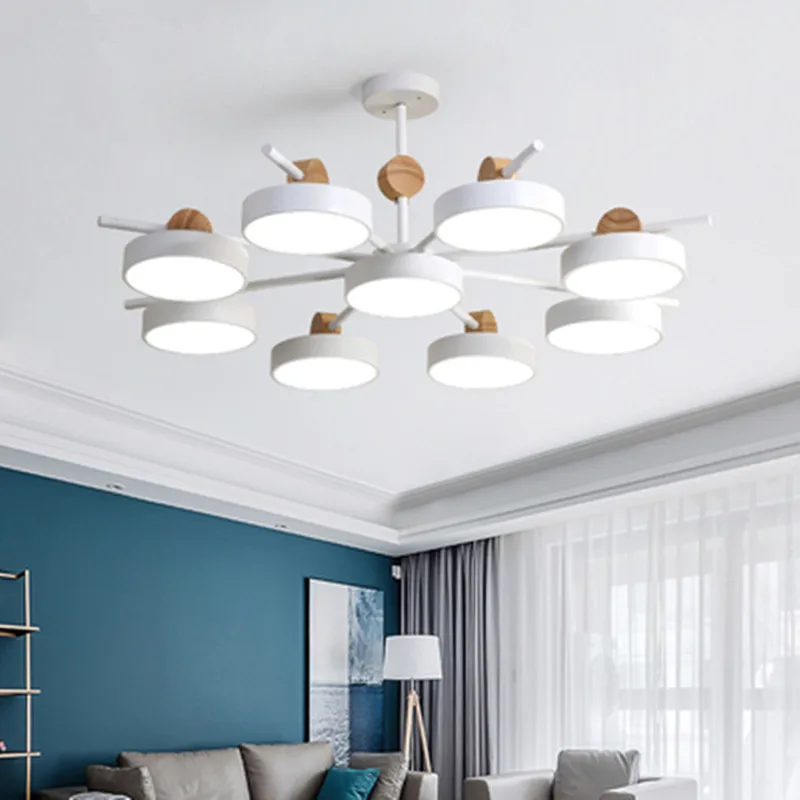 

Японская люстра с металлическими лампочками для гостиной, потолочные деревянные люстры 220 В, осветительные приборы для спальни