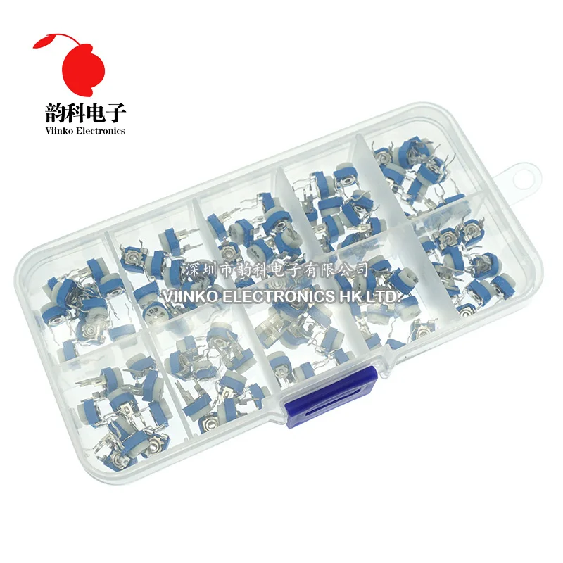 100 шт./кор. RM065 углеродная пленка горизонтальный подстроечный потенциометр набор