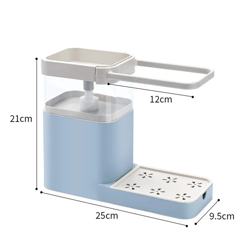 

Multifunction Soap Dispenser Sponge Caddy Non-toxic Odorless Dispenser Kitchen Rack Creative Bathroom Washing Soap Storage Box