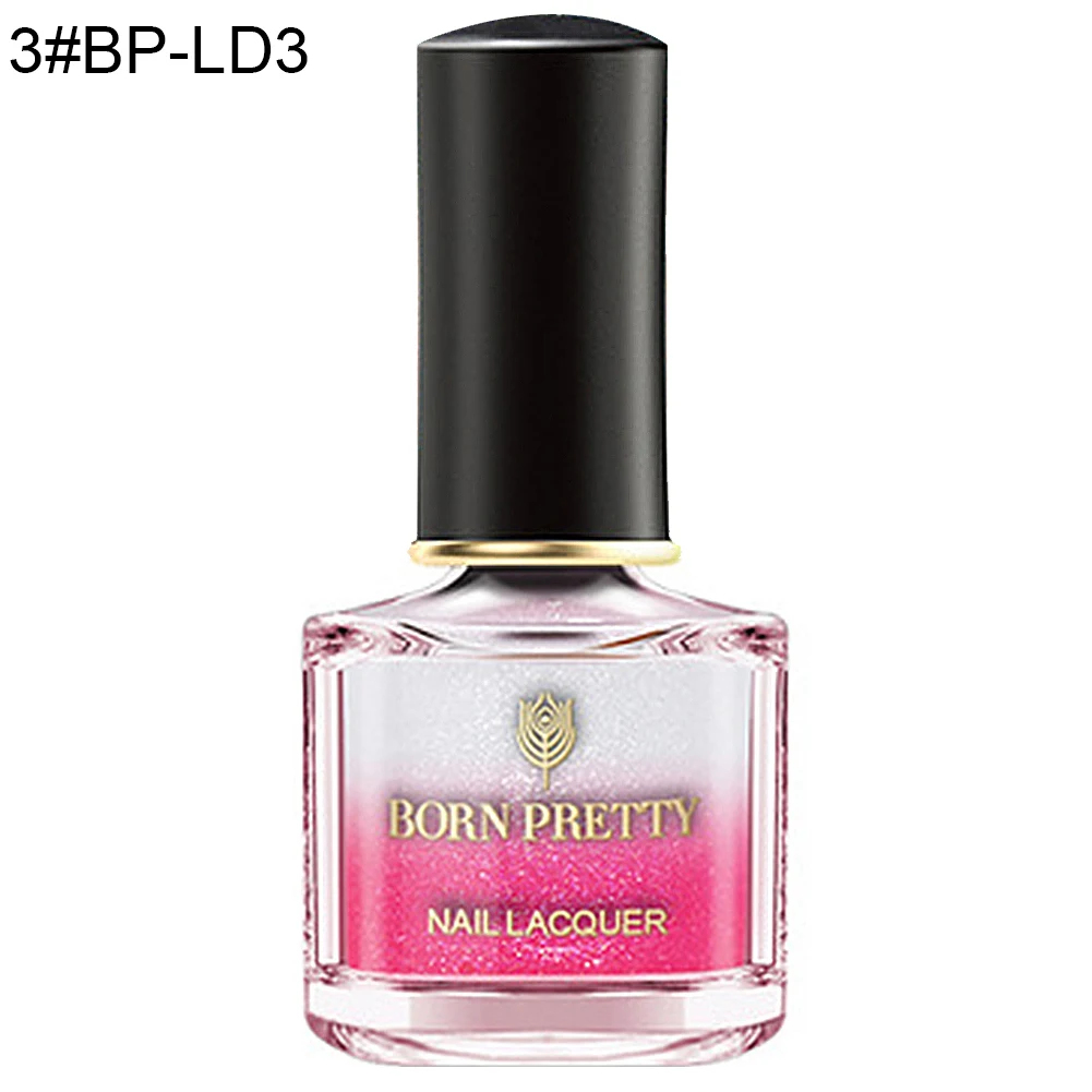 BORNPRETTY Температура Цвет изменить градиент блестящие, дизайн ногтей Гель-лак для декора ногтей Лаки, быстро сохнут, дизайнерские украшения