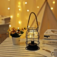 creative and simple wrought iron round hanging lampcamping portable lampheight 18cmhousehold items2022 new year decorations