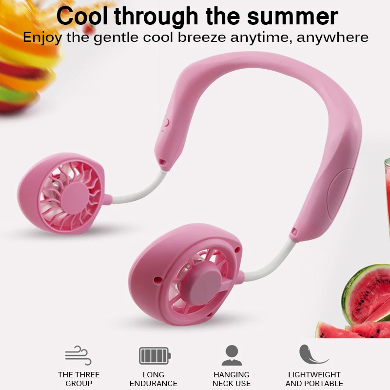 Новый портативный USB-вентилятор с регулировкой на 360 ° свободные руки шейный