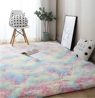 plush living room rugs rainbow color kids home decor shaggy childrens girl bedroom carpet soft furry floor lounge foot mats