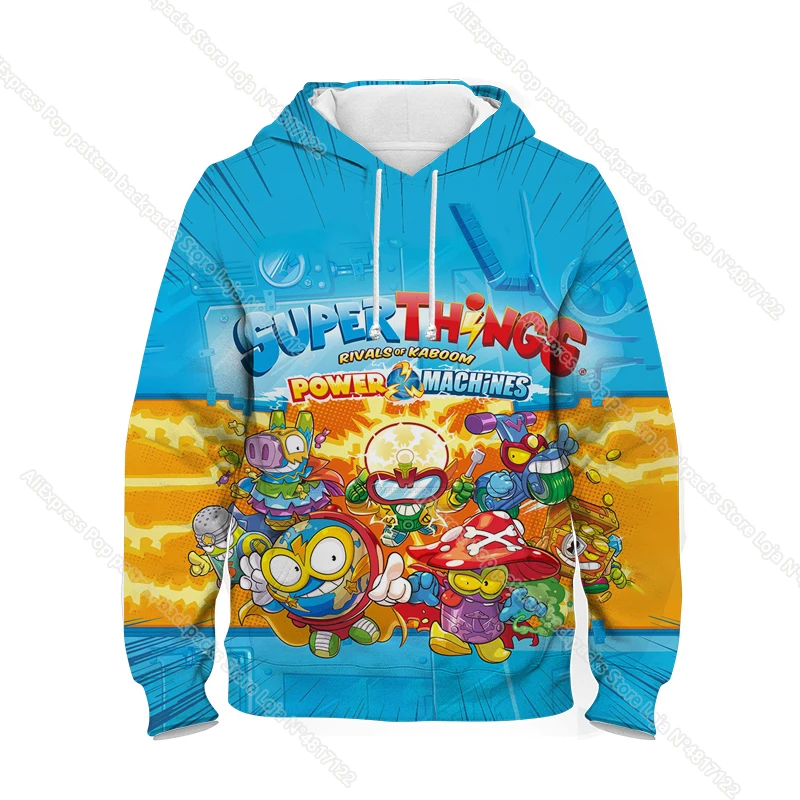 

Super Boy Girl Hooded Sweatshirt Cartoon Anime 3d Printed Pullover Harajuku Street Clothing Spring Autumn Winter Clothing
