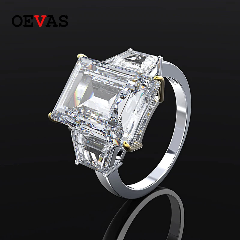 OEVAS винтажные драгоценные камни из серебра 100% пробы с искусственным муассанитом