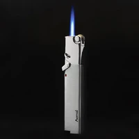 small jet lighter gasoline torch turbo lighter with windproof all metal cigar lighter butane fuel keychain smoking small spray g