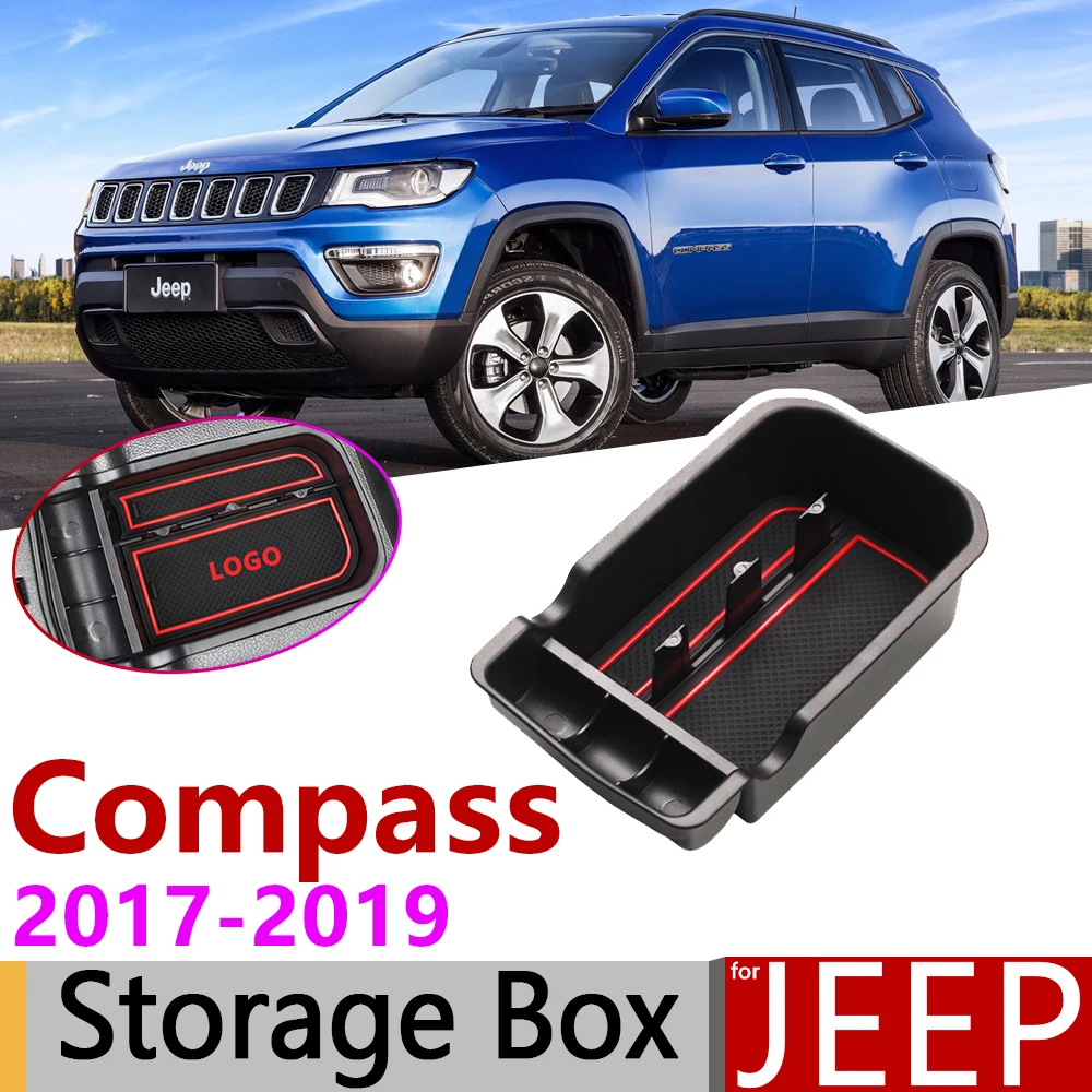 Центральный подлокотник для Jeep Compass 2017 2018 2019 MK2 2 го поколения ящик хранения