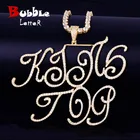 Ожерелья и подвески с буквами курсива под заказ, очаровательные ожерелья золотого цвета для мужчин и женщин, модные украшения в стиле хип-хоп, рок с веревочной цепочкой