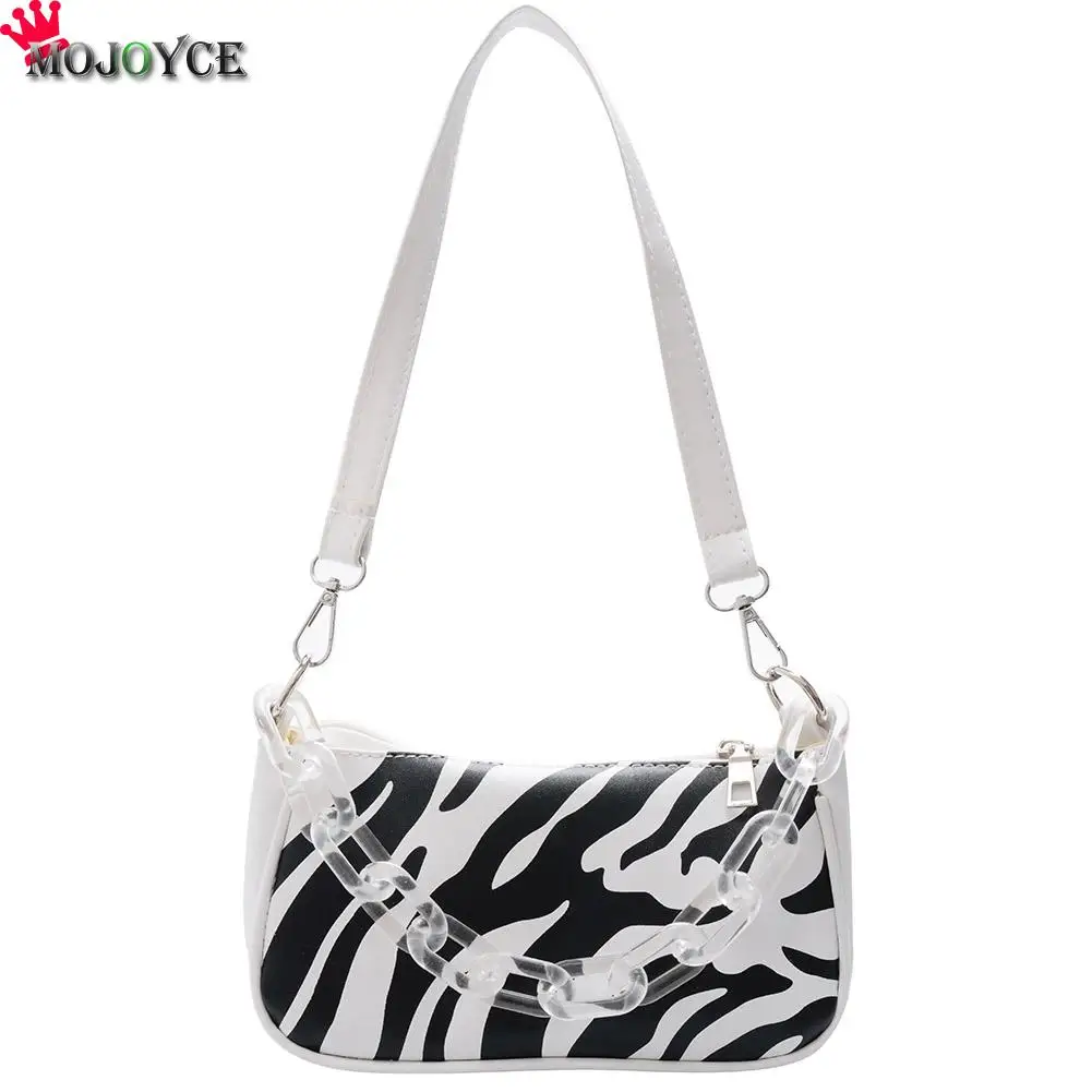 

Female Acrylic Chain Underarm Handbag Youth Ladies Simple Versatile Bag Fashion Animal Pattern Women Shoulder Bag