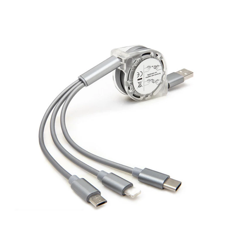 Usb кабель для зарядки samsung huawei все-в-одном выдвижной кабель для xiaomi Портативный micro type-c кабель для быстрой зарядки