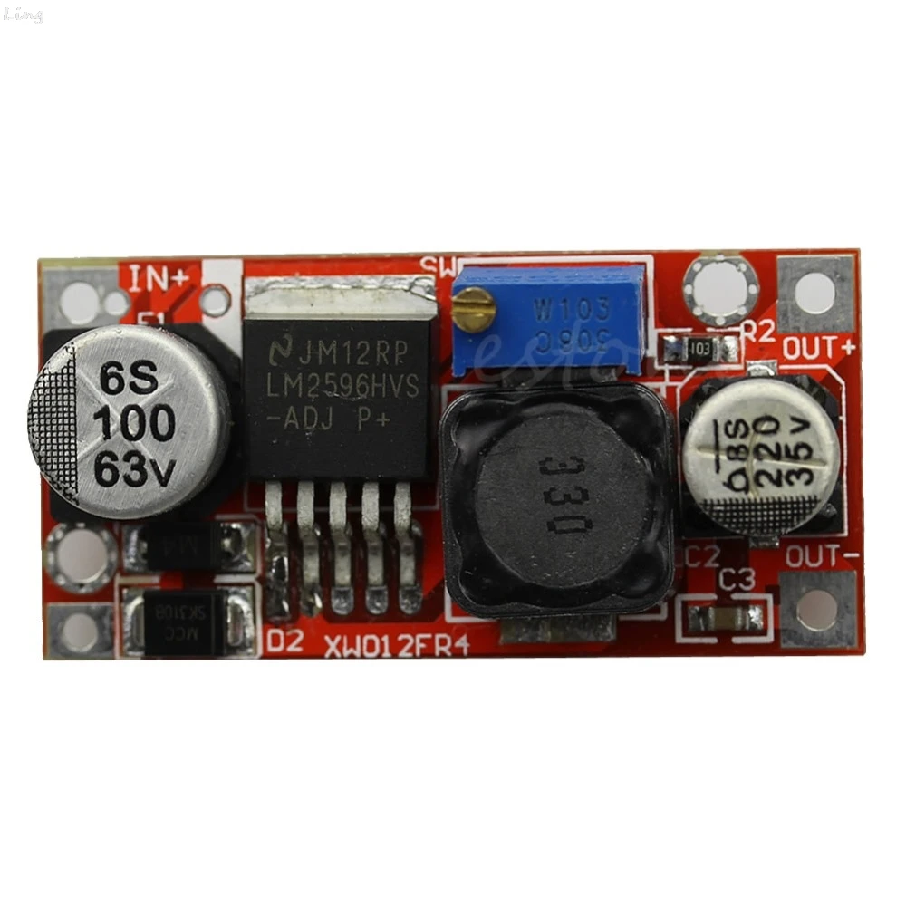 Преобразователь питания Регулируемый понижающий модуль 4 5-60 в LM2596HV |