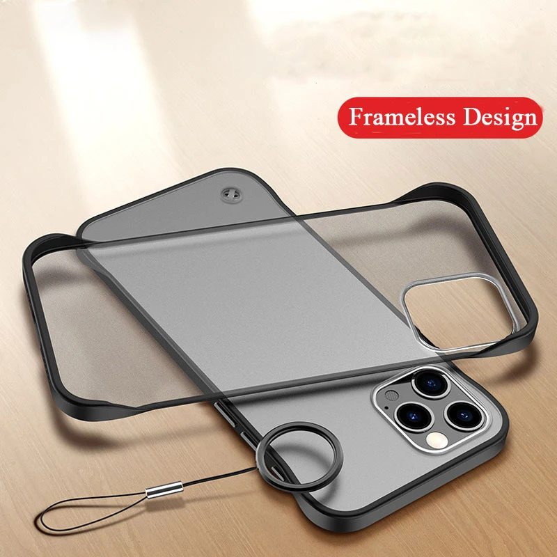 Модный прозрачный Твердый чехол без рамки для iPhone 12 Pro X 7 6 6S 8 Plus XS Max XR с кольцом на