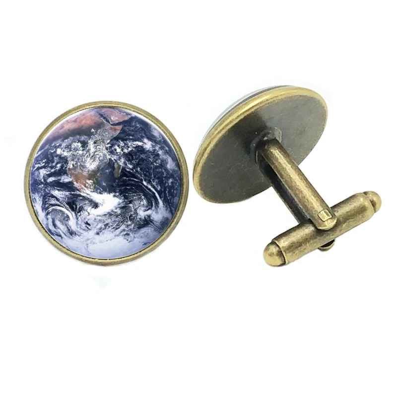 Новинка 2019 ювелирные запонки с рисунком мирового глобуса Креативные Круглые