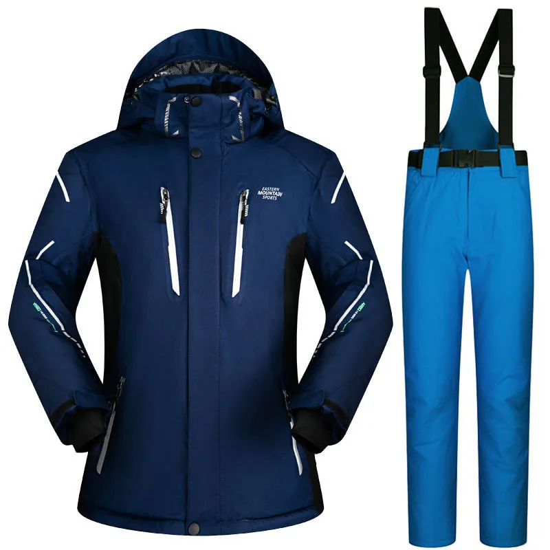 

Men's Ski suit Snowboarding Jacket + Pants Snowboard clothing waterproof Windproof Ski Coat and Trousers Thick Thermal Parka