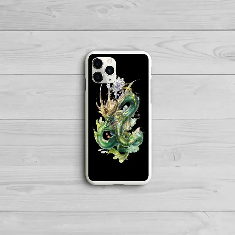 

Chinese dragon Phone Case Candy Color White for iPhone 11 pro XS MAX 8 7 6 6S Plus X 5S SE 2020 XR