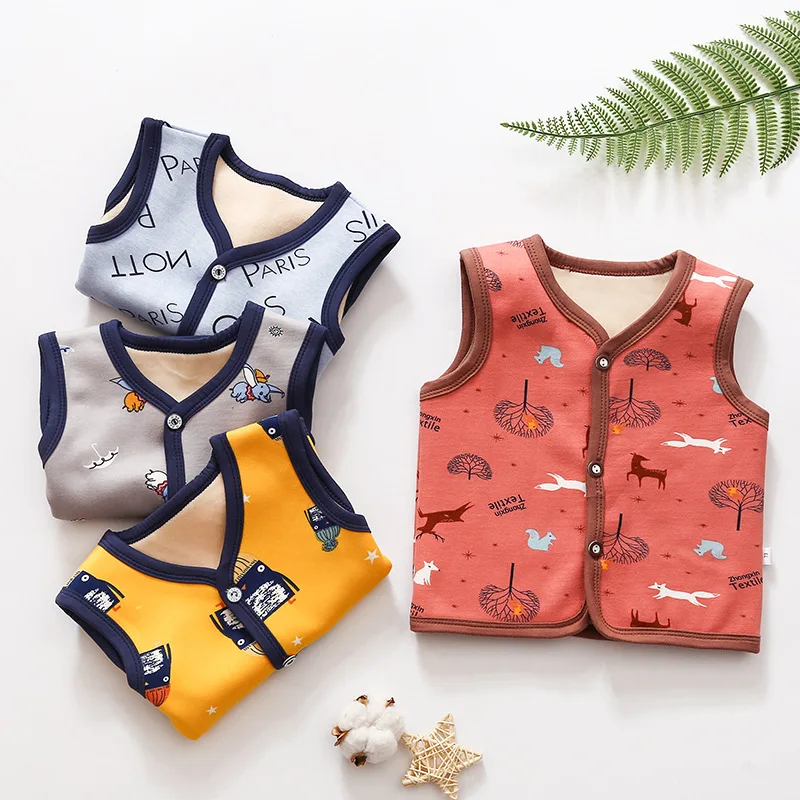 ZSIIBO/Детский жилет осенне-зимний для маленьких мальчиков и девочек 0-3-5 лет малышей