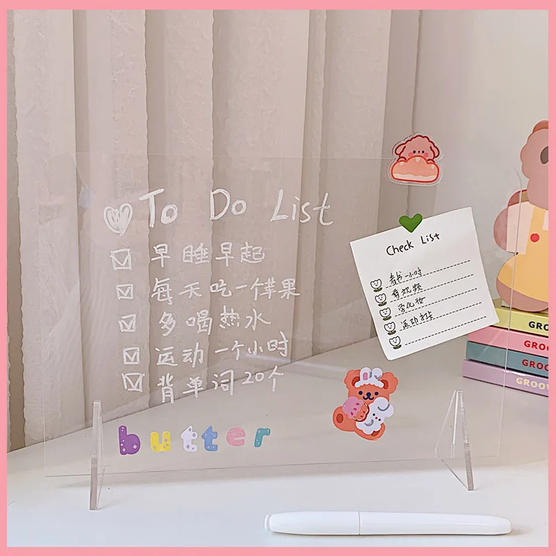 Простая прозрачная акриловая доска для записей Студенческая объявлений