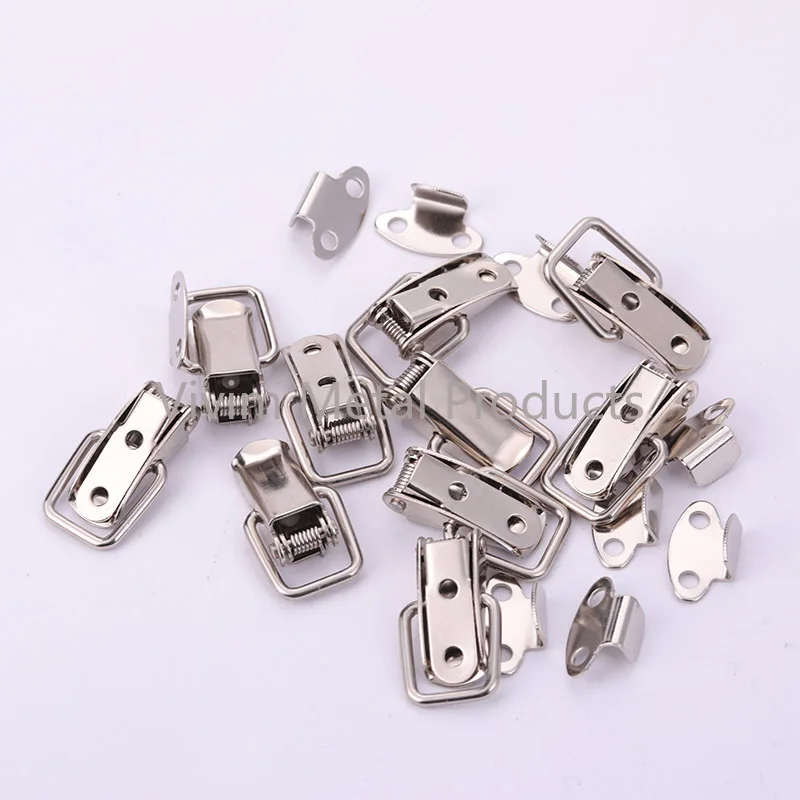 

2 Pairs/Lot Luggage Compartment Buckle Hardware Hinge Total Length 30mm Width 15mm Hole Distance 14mm Accessories Furniture