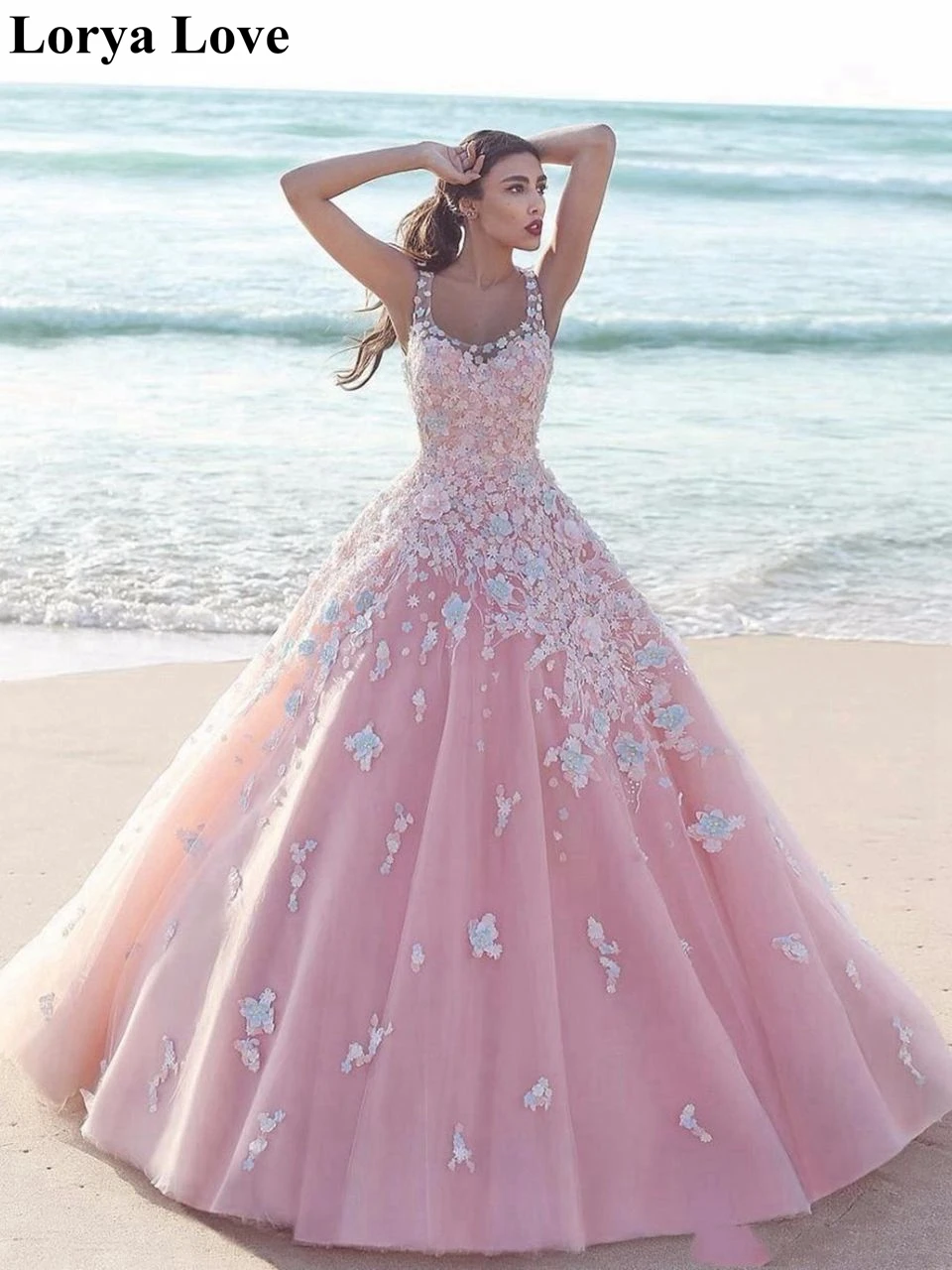 

2020 Pink Quinceanera Dresses Ball Gown Tulle 15 anos Appliques Dresses Sweet 18 Vestidos Elegant Princess 16 Long Prom Dress