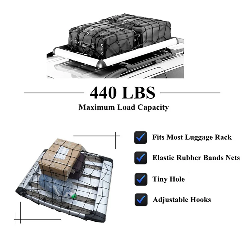 Universal Trailer Luggage Storage Stretches Truck Bed Tighter Car Bungee Mesh Pickup Accessories Elastic Cargo Net Auto | Автомобили и