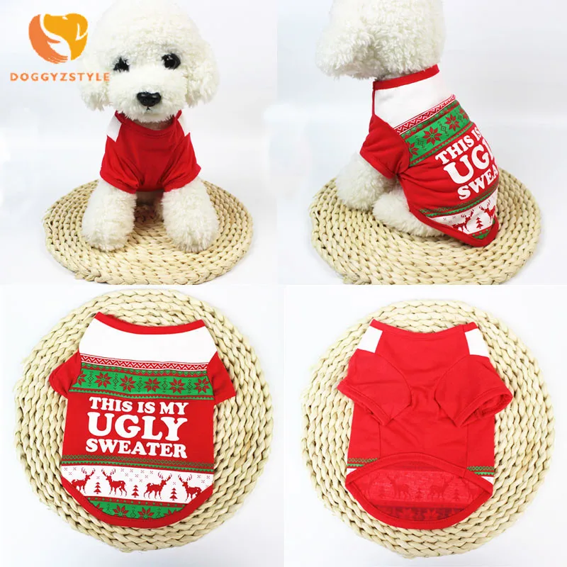 Рождественская Одежда для собак костюм Санта Клауса маленьких девочек жилетка