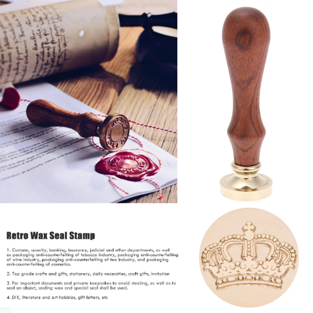 

Gold-plated Brass Head Retro DIY Envelope Wax Seal Stamp Head Sealing Wax Scrapbooking Stamps Wedding Decorative Invitation