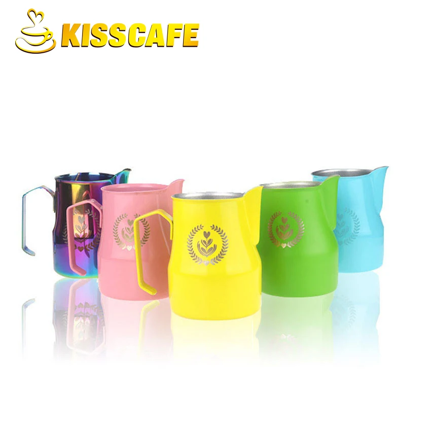

Stainless Steel Frothing Pitcher Pull Flower Cup Latte Milk Jug Coffee Milk Mug Frother Milk Espresso Foaming Tool Coffeware