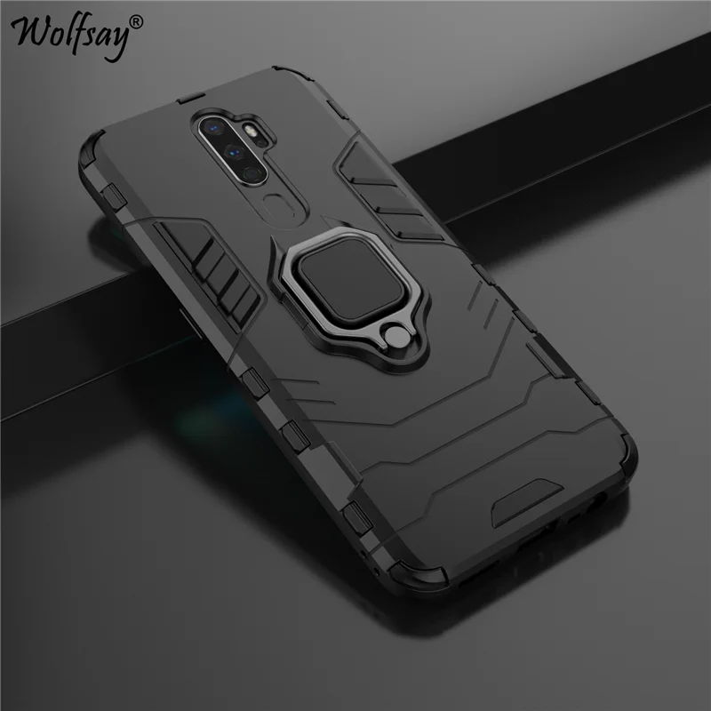 Для Oppo A9 Чехол Броня Магнитная присоска подставка противоударный полный край Обложка для Oppo A9 чехол для Oppo A9