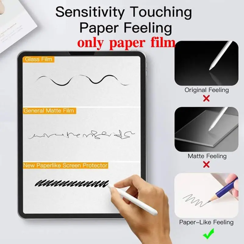

For iPad Mini 5 Air 10.9 11 Paper Feeling Matte PET Painting Film Protector Screen Texture Tablet Paper Protective Cover C6K5