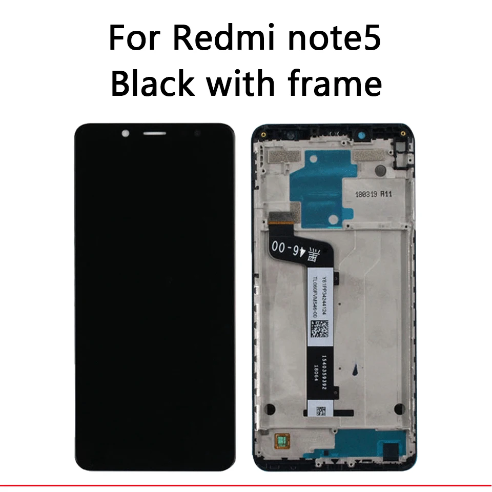 Black with frame Дисплей 5,9" pantalla xiaomi redmi note 5 для мобильного телефона lcd s с рамкой note 5 pro lcd 10-Запасные части для сенсорного экрана - Цвет: Black with frame