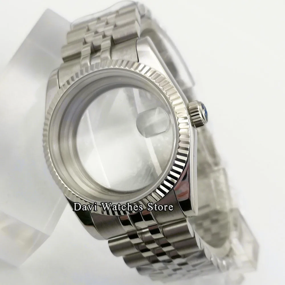 Чехол для часов из сапфирового стекла 36 мм серебристый подходит ETA 2836 Mingzhu DG2813 3804