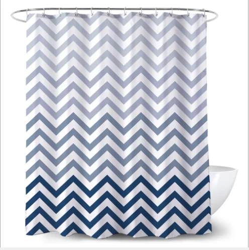 Водонепроницаемая занавеска для душа Геометрическая волна FringePrint ванной комнаты