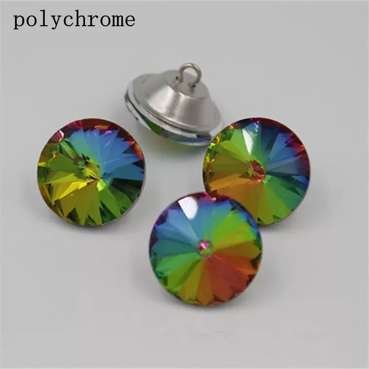 50 шт./лот цветные Хрустальные стеклянные пуговицы 20/25 мм для украшения дивана
