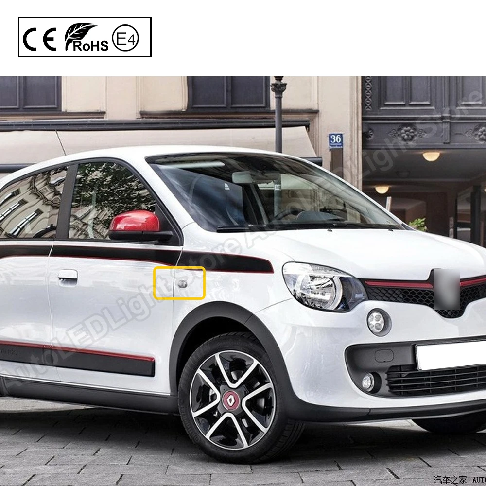 

2Pcs LED Dynamic Side Marker Turn Signal Lights For Renault Twingo II (CN0) 2007-2014 Twingo III (BCM) 2014-Facelift